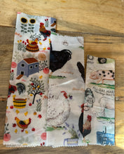 Load image into Gallery viewer, Set of 3 Farm Pattern Bees Wax Wraps
