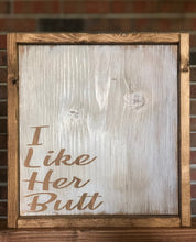 Load image into Gallery viewer, I Like His Beard I Like Her Butt Sign Set l His &amp; Hers Signs l Bathroom Sign l Farmhouse Bathroom Decor l  Bathroom Humor Sign l Funny Bath
