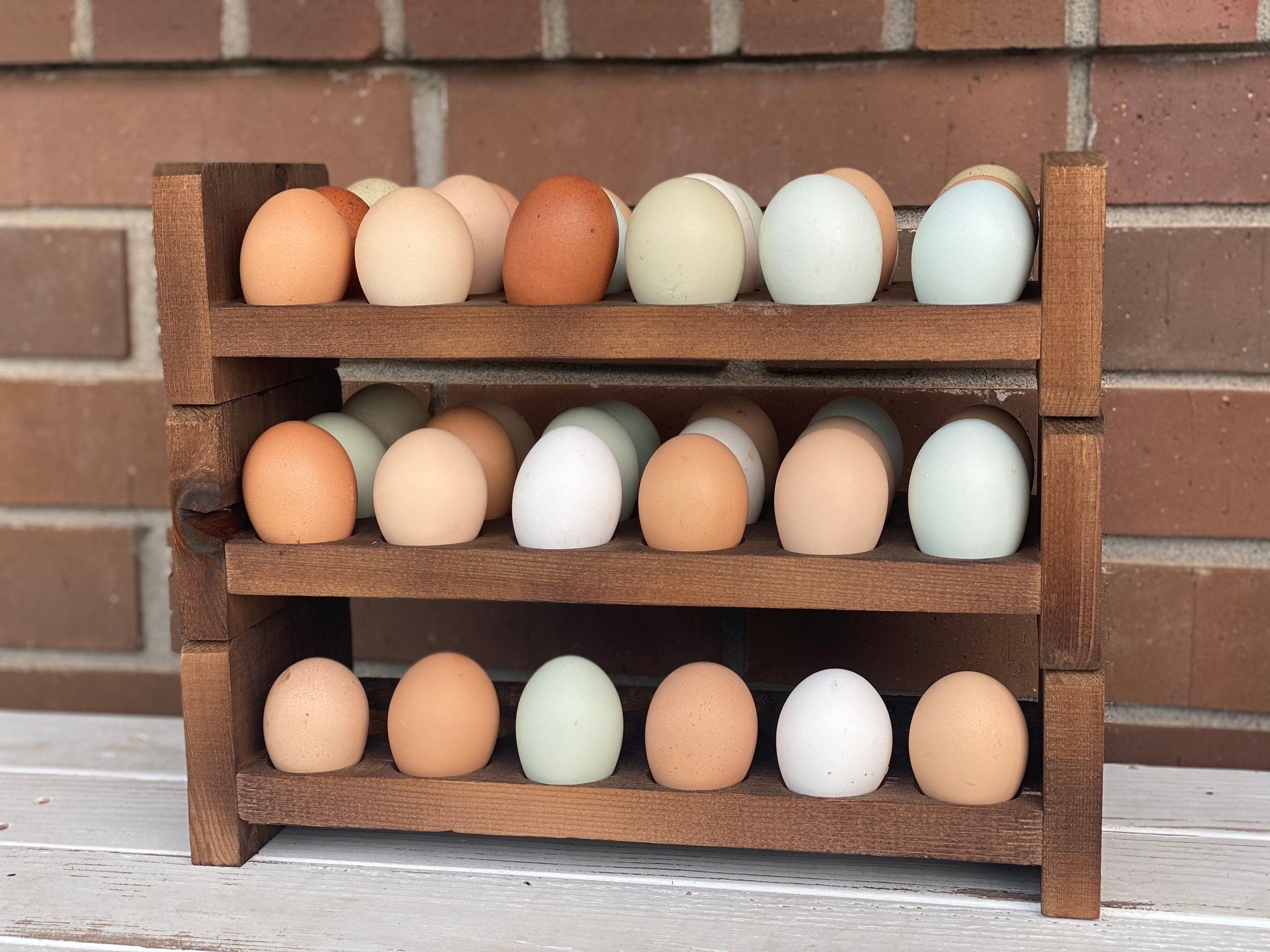 Egg Holder Tray- Countertop Stackable Egg Rack For Fresh Eggs