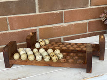 Load image into Gallery viewer, Quail Egg Holder | Wood Quail Egg Holder | Wooden Egg Holder | Egg Counter Storage | Egg Rack | Quail Egg | Fresh Egg Holder
